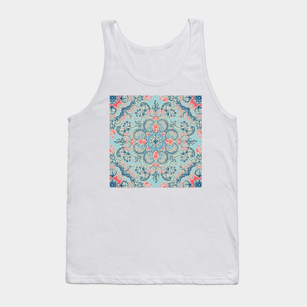 Gypsy Floral in Red & Blue Tank Top by micklyn